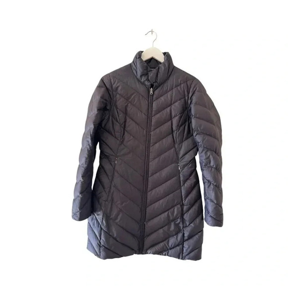 Patagonia Womens Lightweight Duck Down Puffer Parka Jacket Long Black SZ S - Picture 1 of 11
